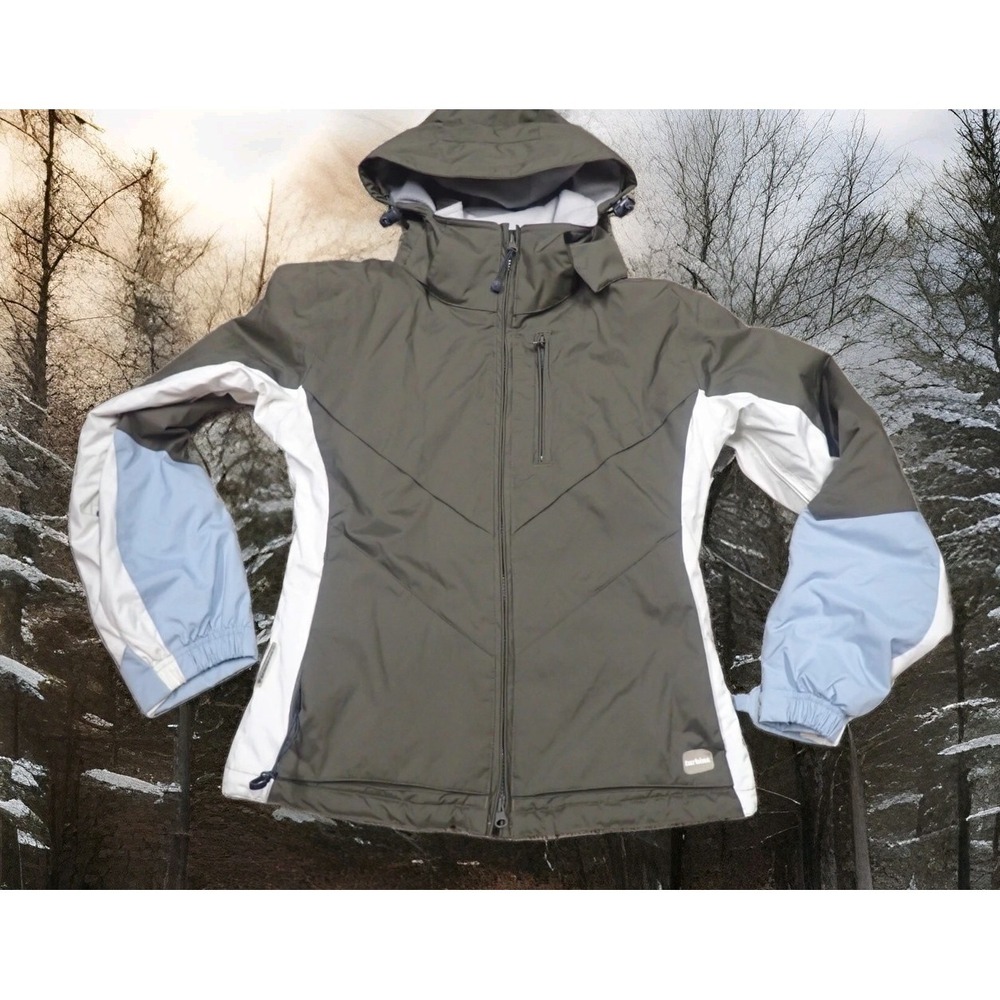 Turbine Ski Snowboard Jacket Women Small Green Blue Hooded Winter Coat Excellent